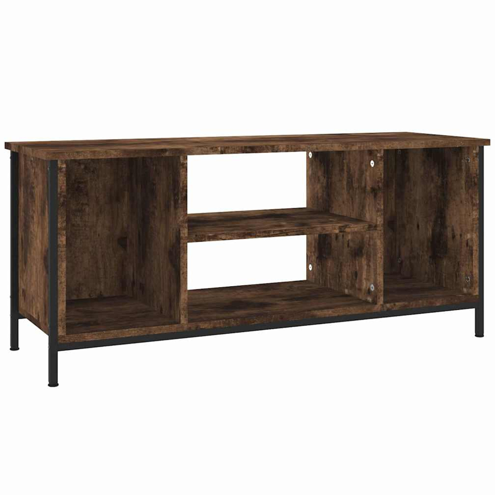 vidaXL 4 Shelf Smoked Oak TV Cabinet Image 2