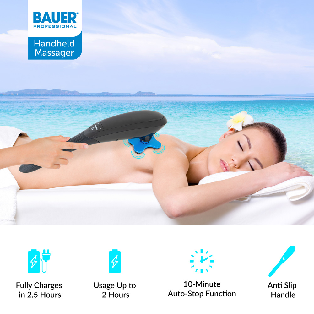 Bauer Professional Black Handheld Deep Tissue Massager Image 9