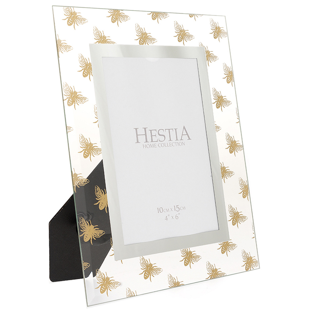 Premier Housewares Hestia Gold Bee Glass Photo Frame 4 x 6 Inch Image 2