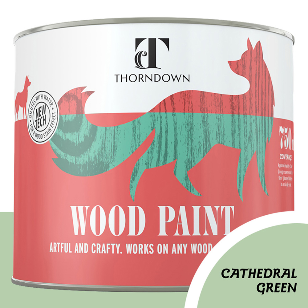 Thorndown Cathedral Green Satin Wood Paint 750ml Image 3