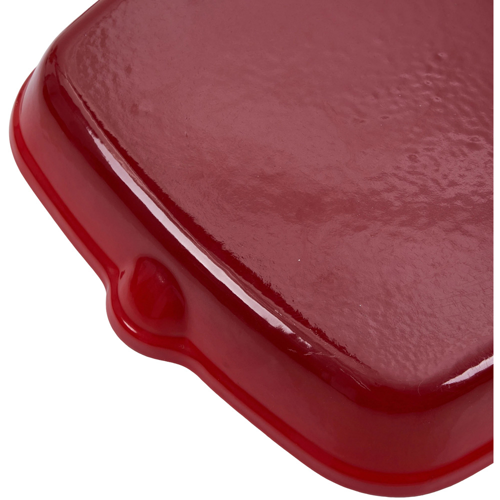 Living and Home 49 x 29cm Gradient Red Enamelled Cast Iron Square Grill Pan Image 4