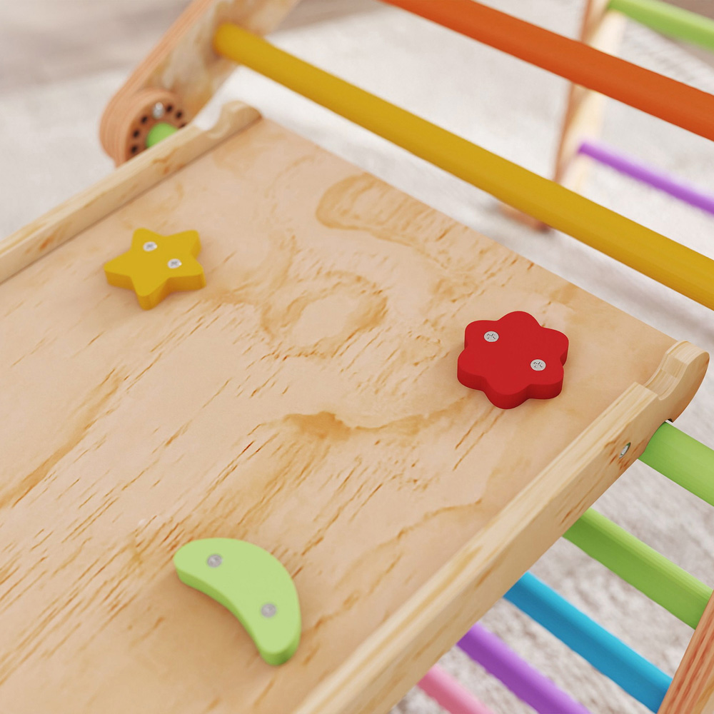 Tommy Toys AIYAPLAY 9-in-1 Toddler Multicolour Climbing Frame with Slide Ramp Ladder and Blackboard Image 4