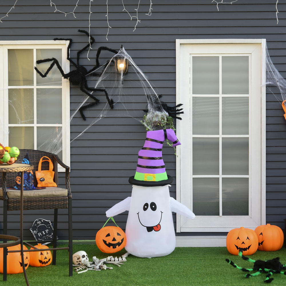 HOMCOM Halloween Inflatable Ghost with Lantern 4ft Image 7