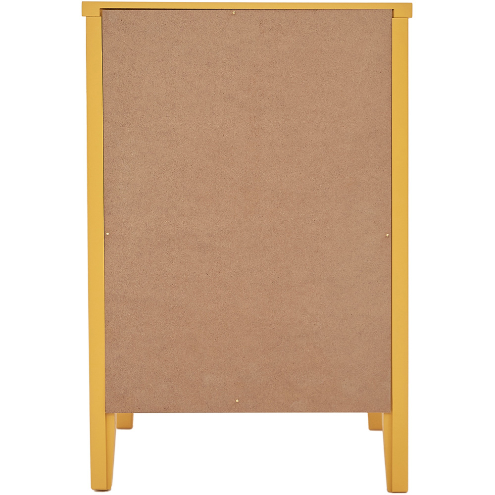 Monti Single Door Single Drawer Mustard Bedside Table Image 4