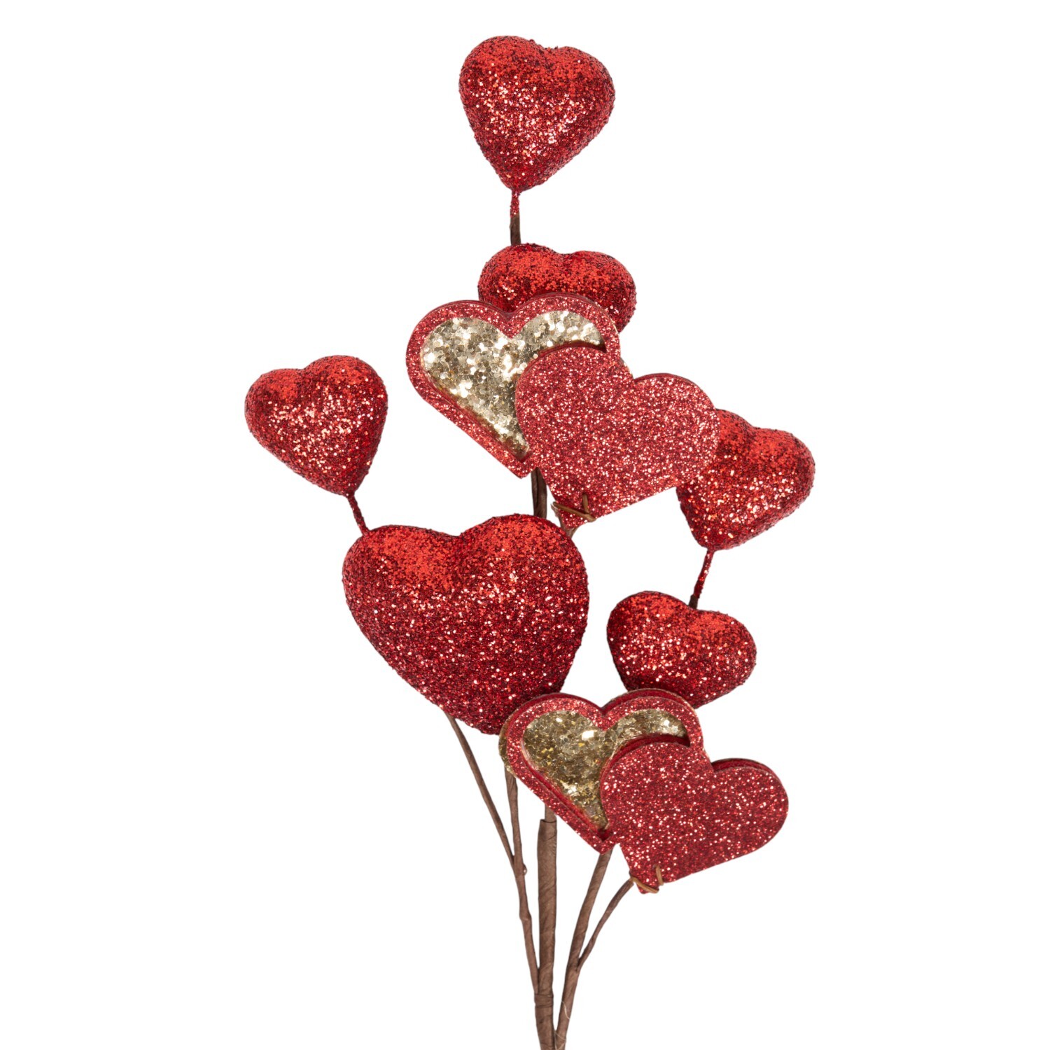 Heart Glitter Pick Red Image 2
