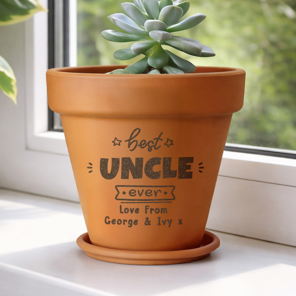 Personalised Memento Company Personalised Best Ever Terracotta Plant Pot 14cm Image 2