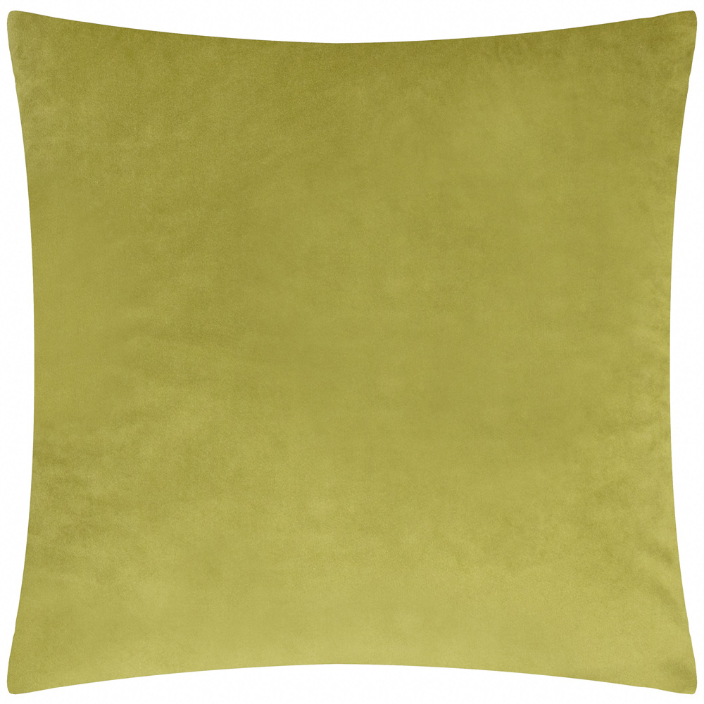 Paoletti Christmas Evoke Olive Cut Velvet Cushion 45 x 45cm Image 2