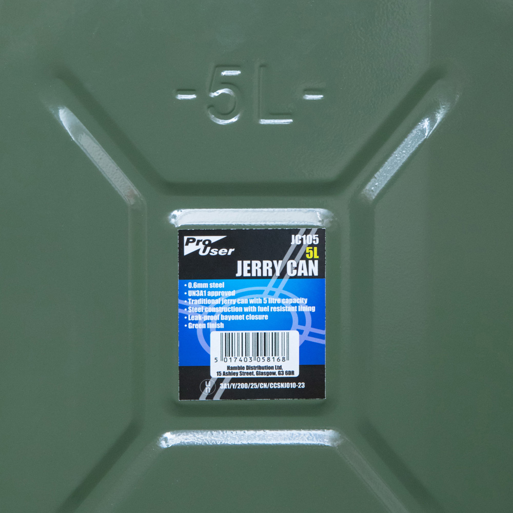 Samuel Alexander Metal Jerry Fuel Can with Leak-Proof Bayonet Closure 5L Image 4