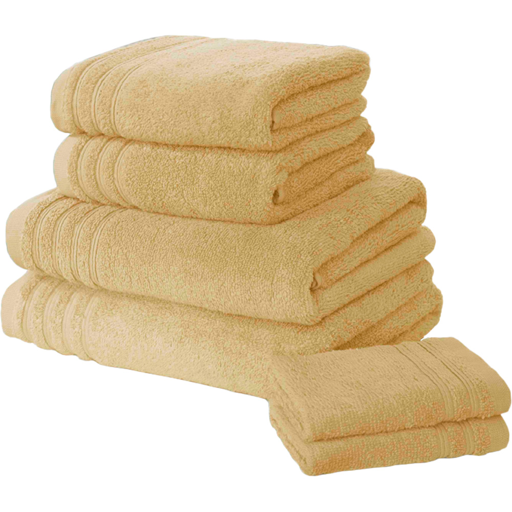 Rapport Home So Soft Ochre Cotton Hand and Bath Towel Bale Set of 6 Image 1