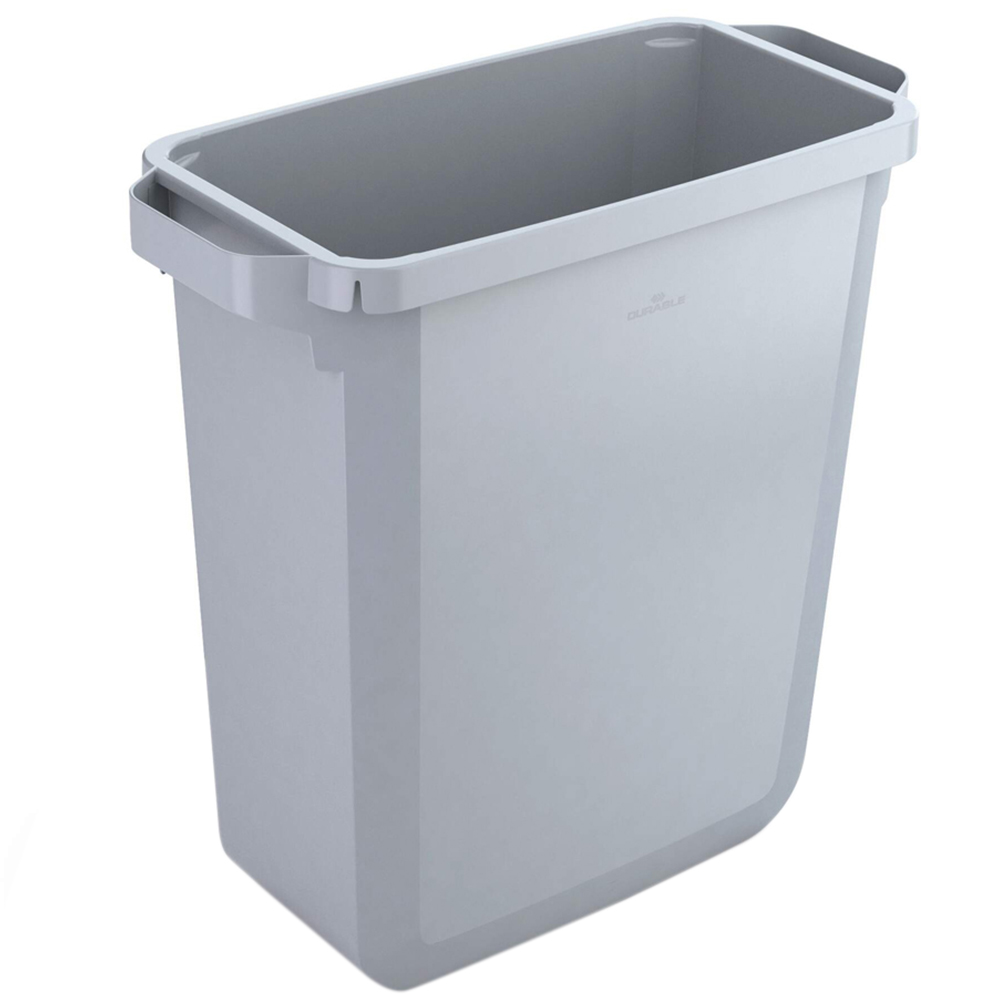Durable DURABIN Rectangular Food and Freezer Safe Grey Recycling Bin 60L Image 1