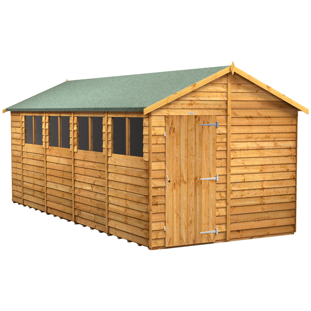 Power 18 x 8ft Overlap Apex Garden Shed Image 1