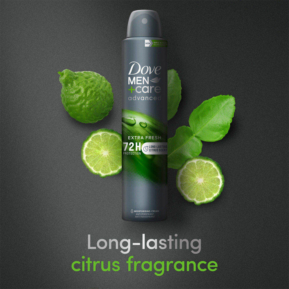 Dove Men+Care Advanced Extra Fresh Antiperspirant Deodorant Aerosol 200ml Image 6