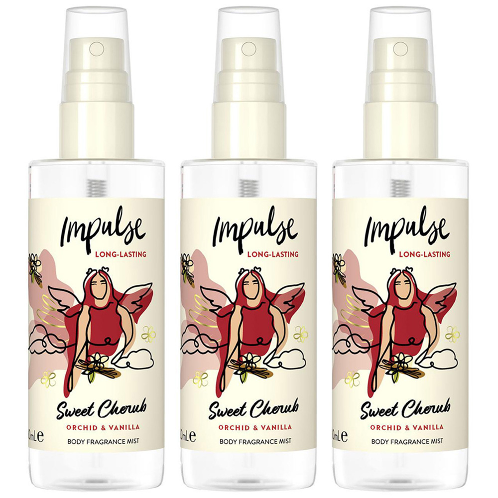 Impulse Sweet Cherub Body Fragrance Mist 100ml 3 Pack Image 1