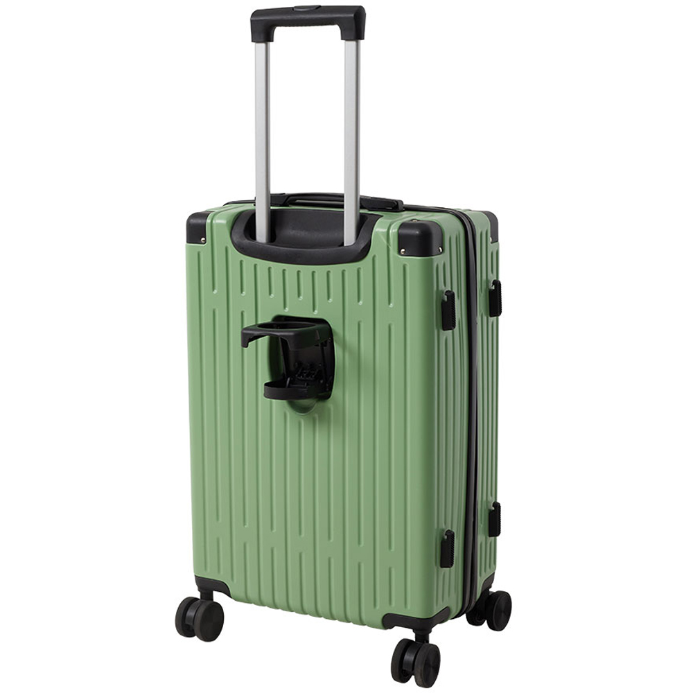 H&O Direct 22 inch Green Hard Shell Luggage Suitcase Image 2
