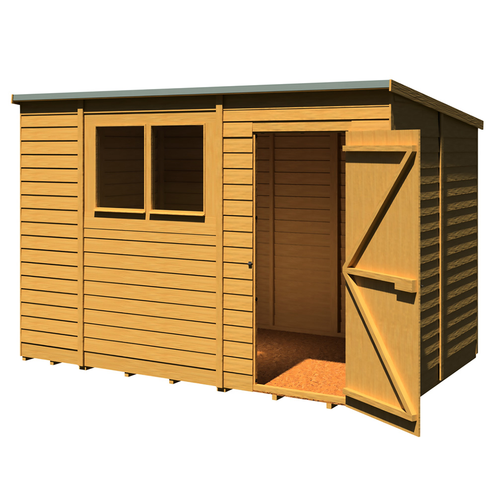 Shire 10 x 6ft Overlap Pent Shed Image 2