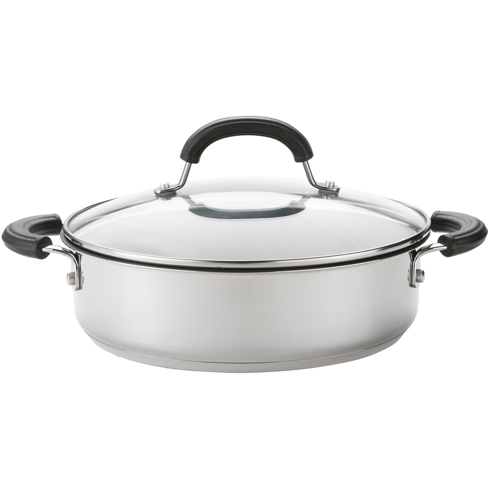 Circulon Total 24cm Nonstick Stainless Steel Shallow Casserole Image 1