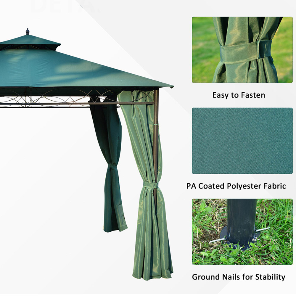 Outsunny 3 x 3m Marquee Canopy Patio Gazebo Image 5