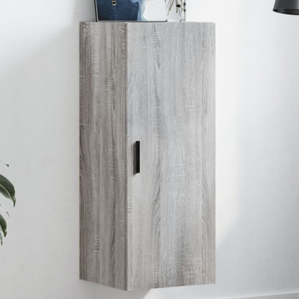 vidaXL Single Door Grey Sonoma Wall Mounted Cabinet Image 1