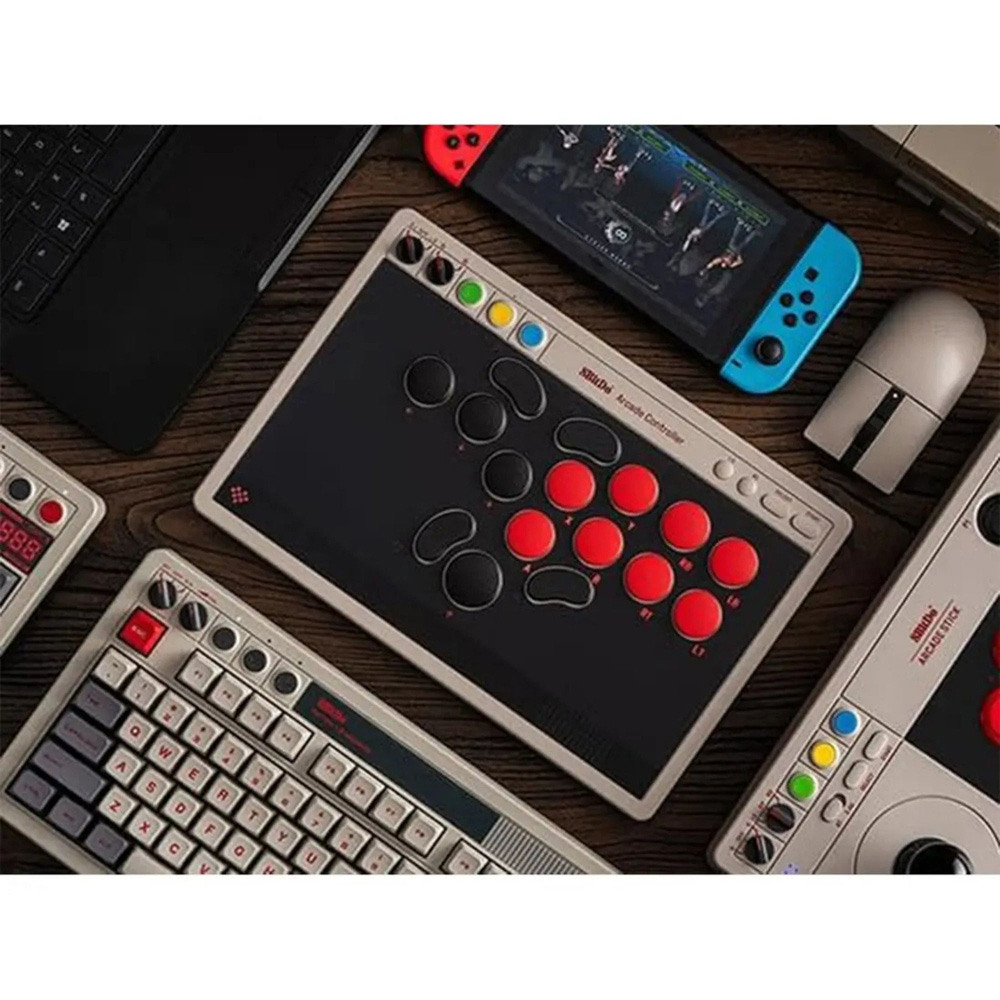 8BitDo Nintendo Switch 2 and PC Black All-Button Arcade Fight Stick Image 5