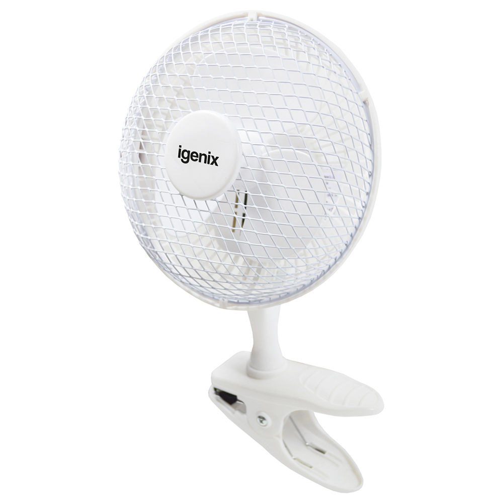 Igenix White Clip Fan 6 inch Image 2