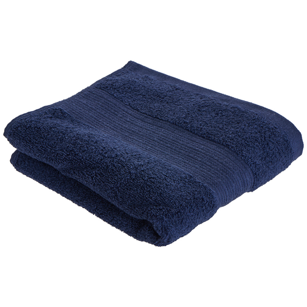 Wilko Supersoft Cotton Indigo Blue Hand Towel Image 1