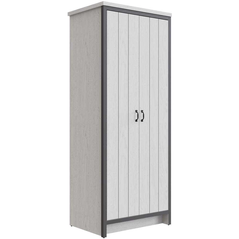 GFW Boston 2 Door White Oak Wardrobe Image 2