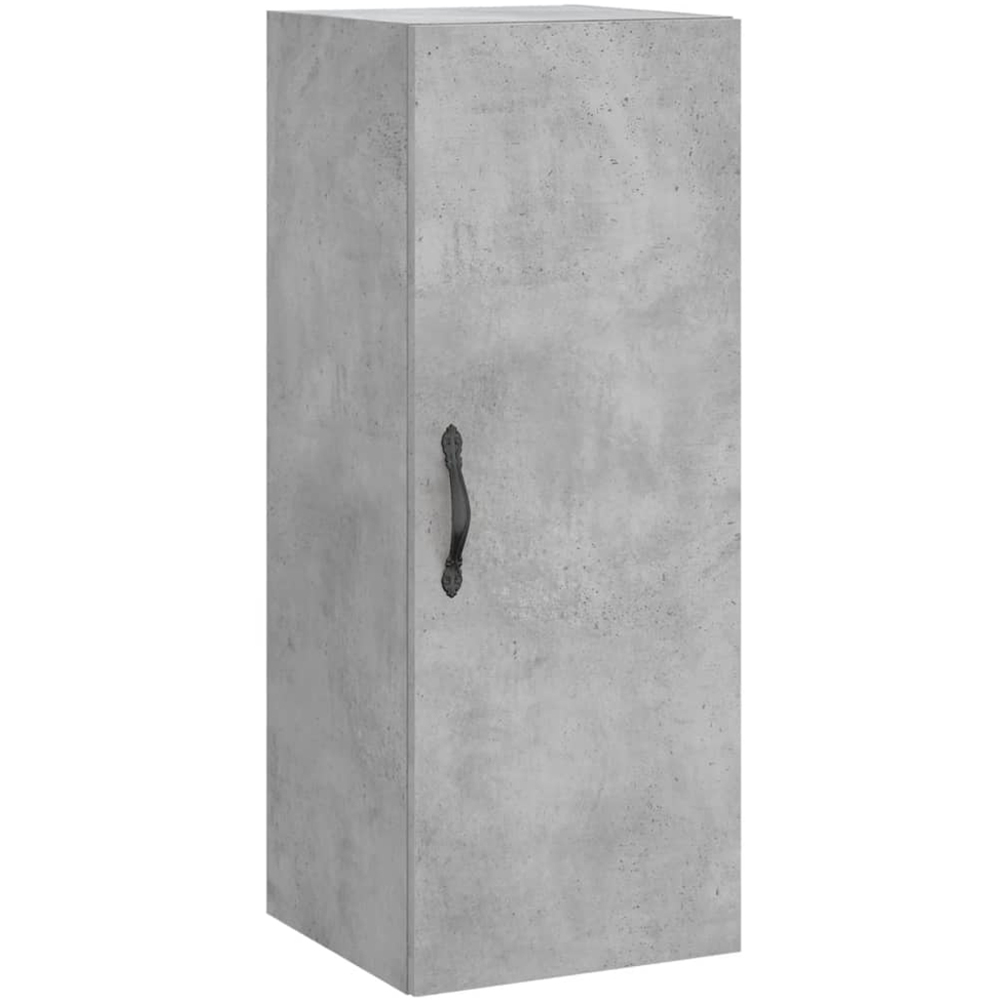 vidaXL Single Door 3 Shelf Concrete Grey Highboard Image 7