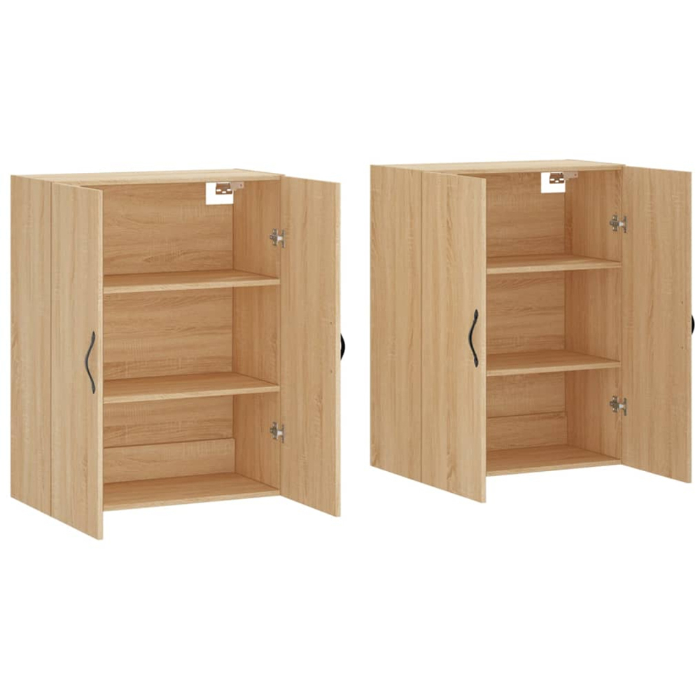 vidaXL 2 Door Sonoma Oak Wall Mounted Cabinet 2 Pack Image 4
