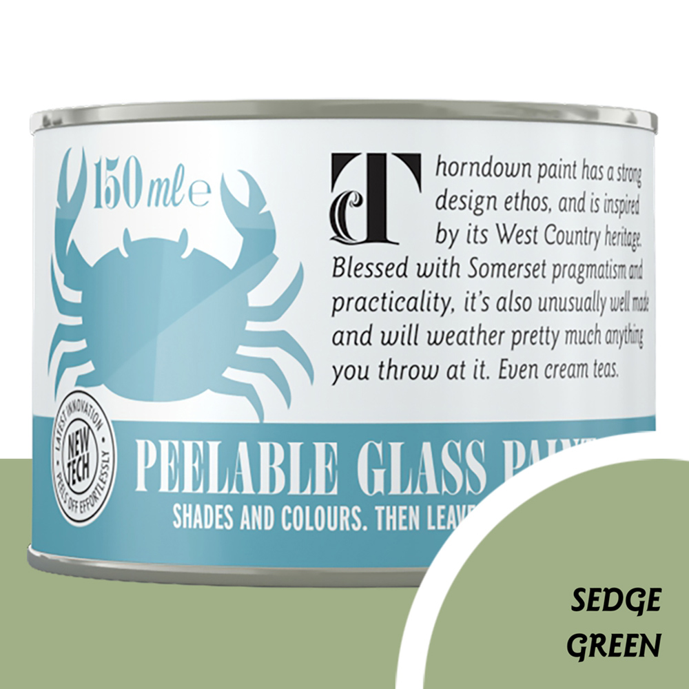 Thorndown Sedge Green Peelable Glass Paint 150ml Image 3