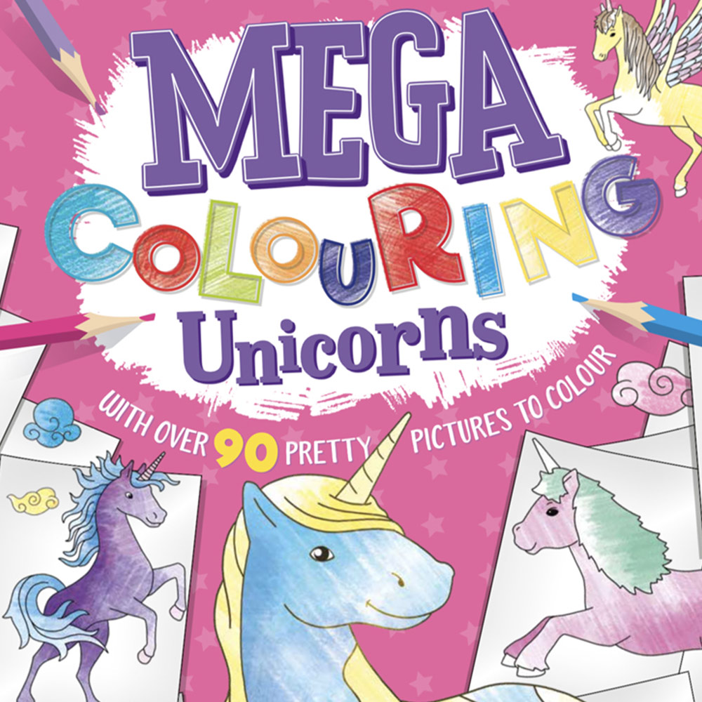 Mega Colouring Unicorns Book Image 2