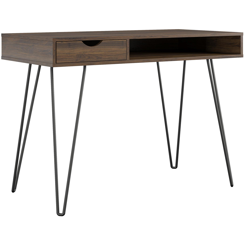 Novogratz Harmony Single Drawer Laptop Desk Walnut Image 2
