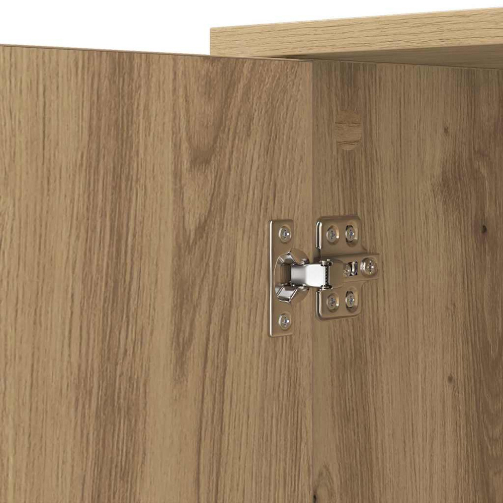 vidaXL 2 Door 3 Open Shelf Light Brown Sideboard Image 9