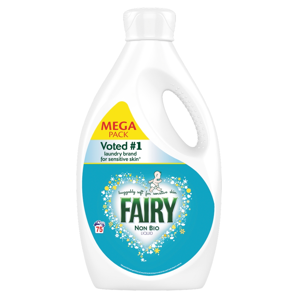 Fairy Non Bio Washing Liquid 75 Wash Image 2