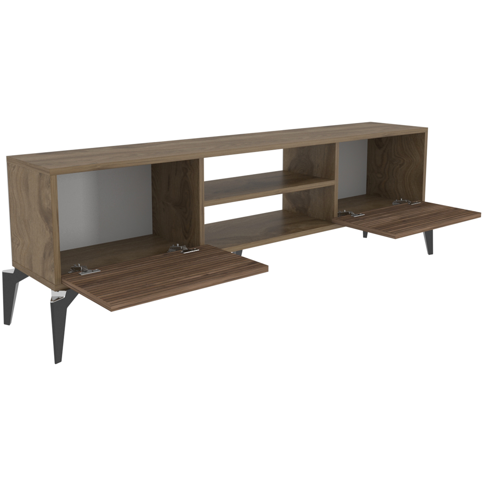 Decorotika Lojo 2 Door 2 Shelf Oud Alina TV Stand for 71 inch TV Image 3