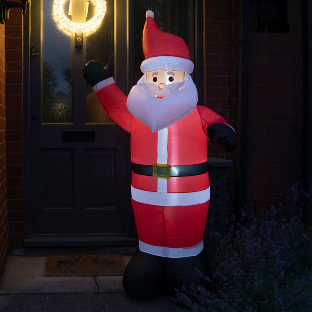 St Helens LED Multicolour Inflatable Santa Claus 5.6ft Image 1