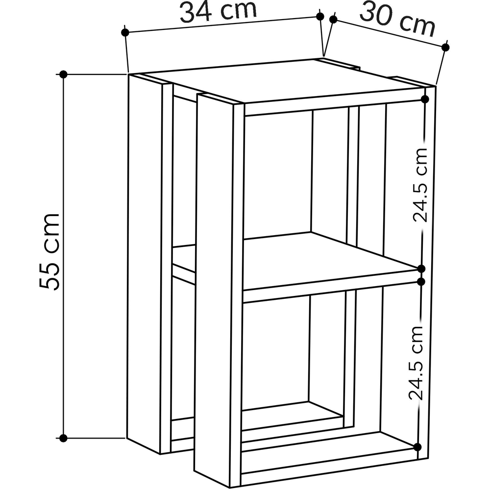 Decortie Lonie Anthracite Bedside Table Image 8