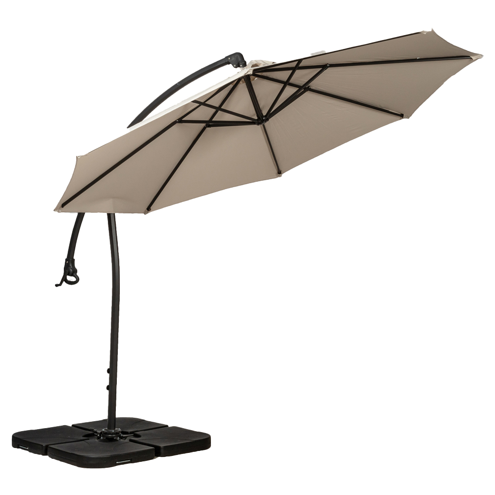 Royalcraft Ivory Deluxe Pedal Rotating Cantilever Overhanging Parasol 3m Image 4