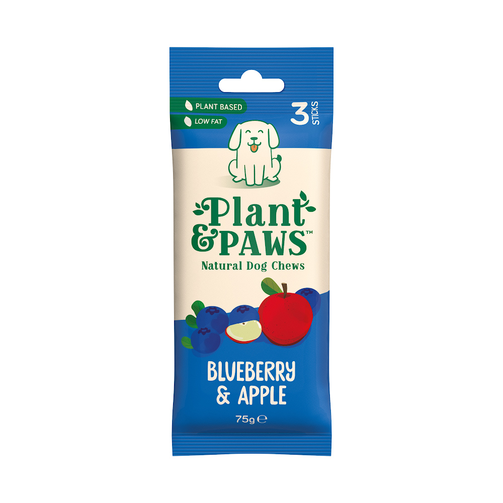 Plant & Paws Blueberry & Apple Natural Dog Chews 75g Image 1
