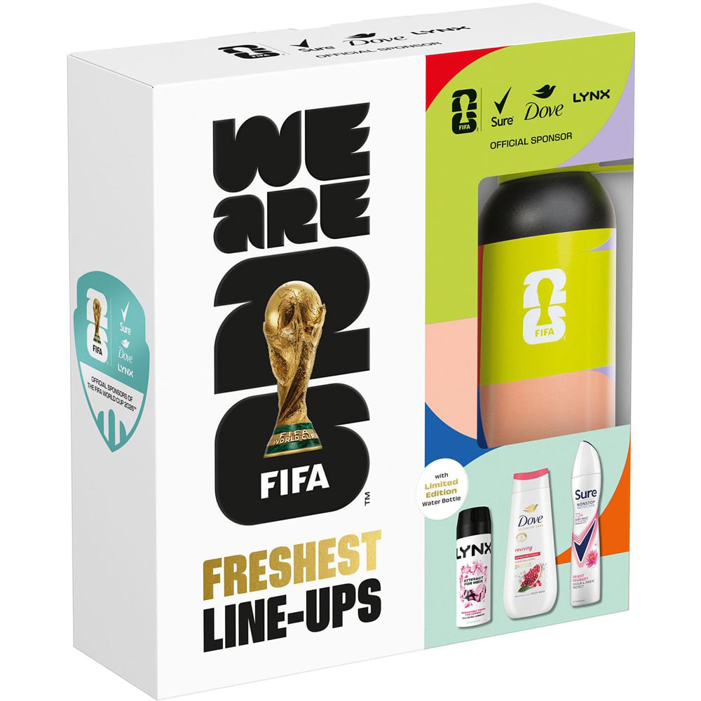Sure FIFA Freshest Line-Ups Bodywash and Bodyspray with Water Bottle Gift Set for Her 4 Pack Image 5