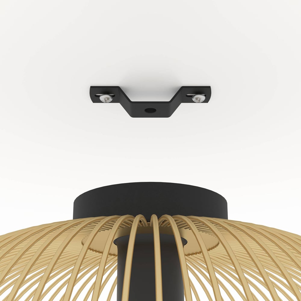 EGLO Venezuela Gold and Black Ceiling Light Image 3