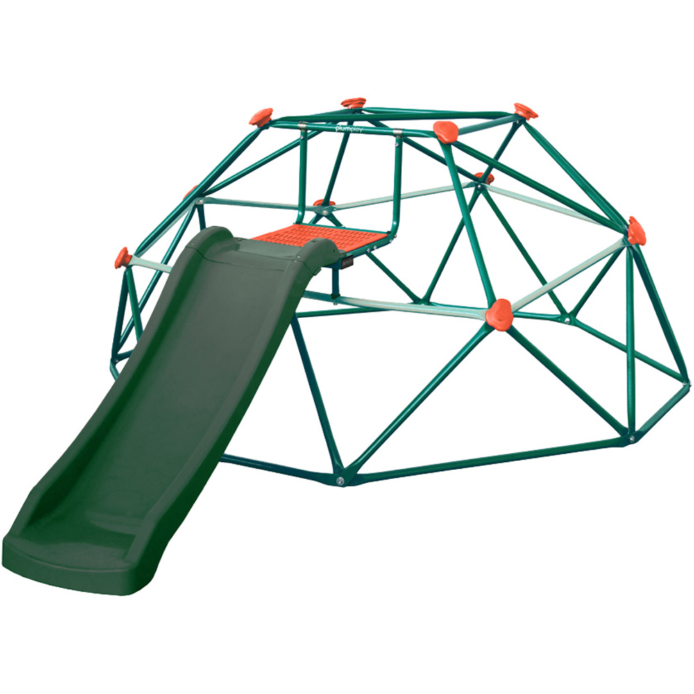 Plum Play Deimos Kids Green Metal Dome with Slide Image 1