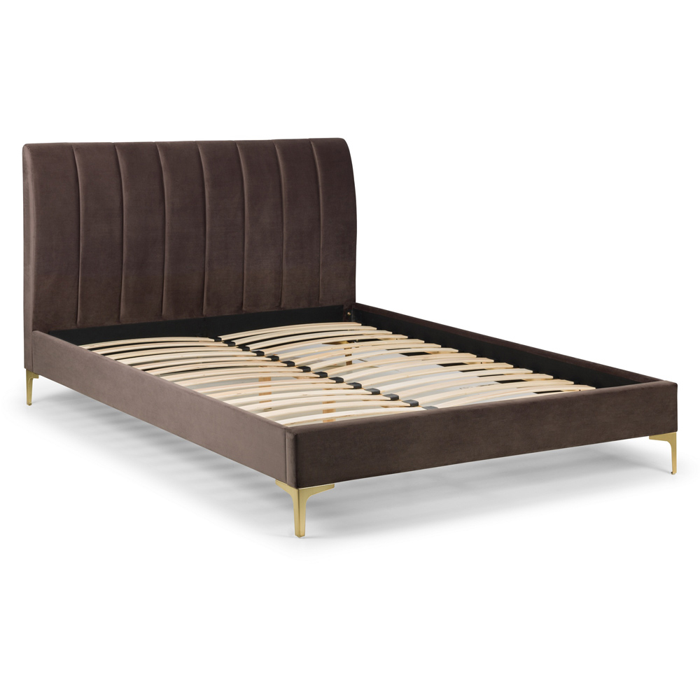 Julian Bowen Deco King Size Truffle Velvet Bed Frame Image 4
