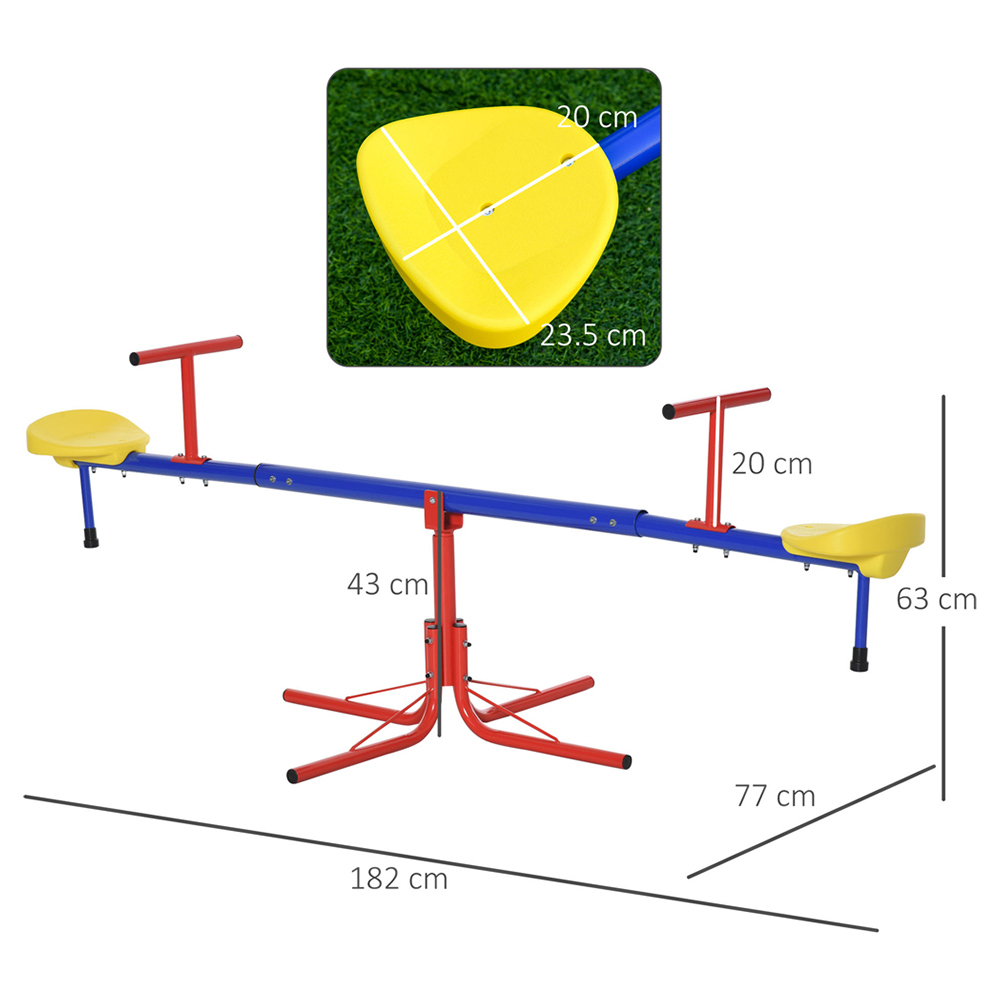 Outsunny Kids 360 Swivel Rotating Seesaw Image 8