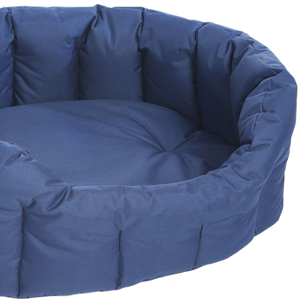 P&L Large Blue Oval Waterproof Dog Bed Image 3