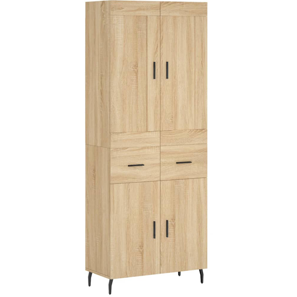 vidaXL 4 Door 2 Drawer Sonoma Oak Highboard Image 2