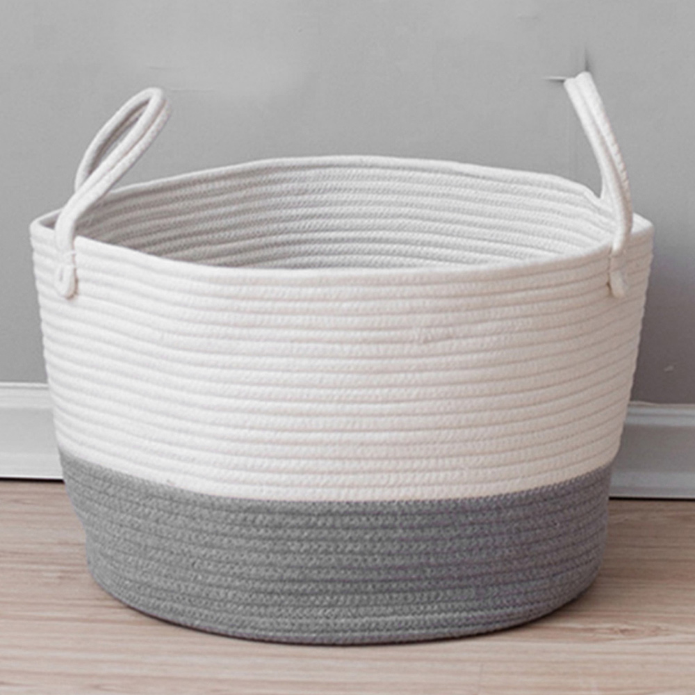 Living and Home Grey Laundry Basket 25cm Image 3