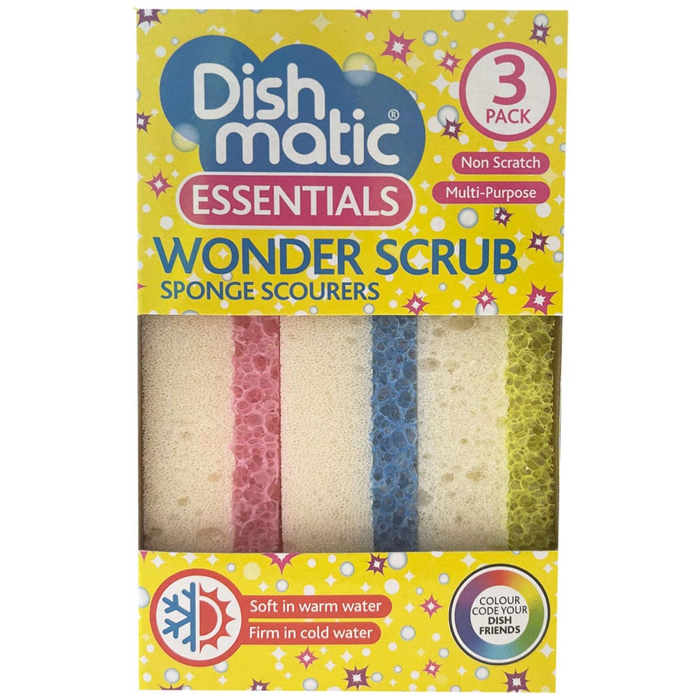 Dishmatic Essentials Wonder Scrub 3 Pack Image 1