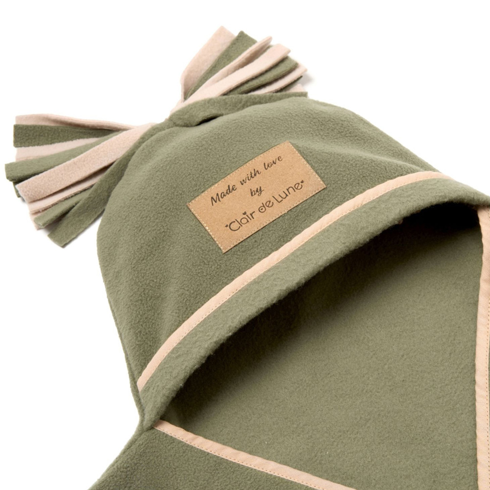 Clair de Lune Green Star Fleece Wrap Blanket Image 4