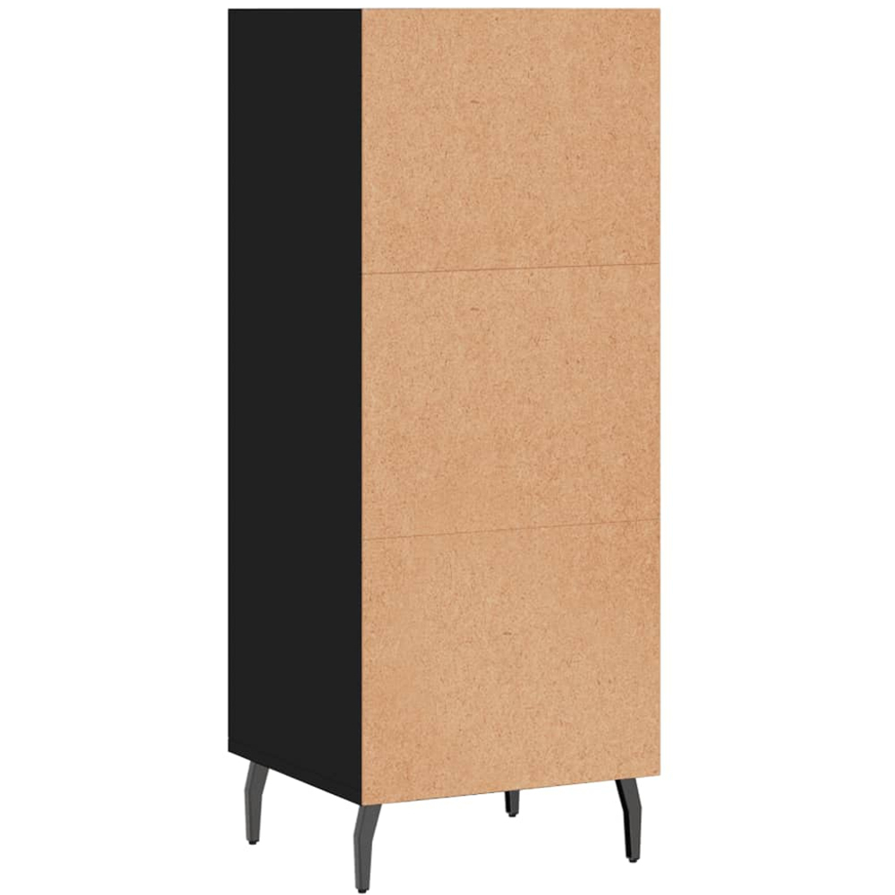 vidaXL 3 Shelf Black Wooden Sideboard Image 6