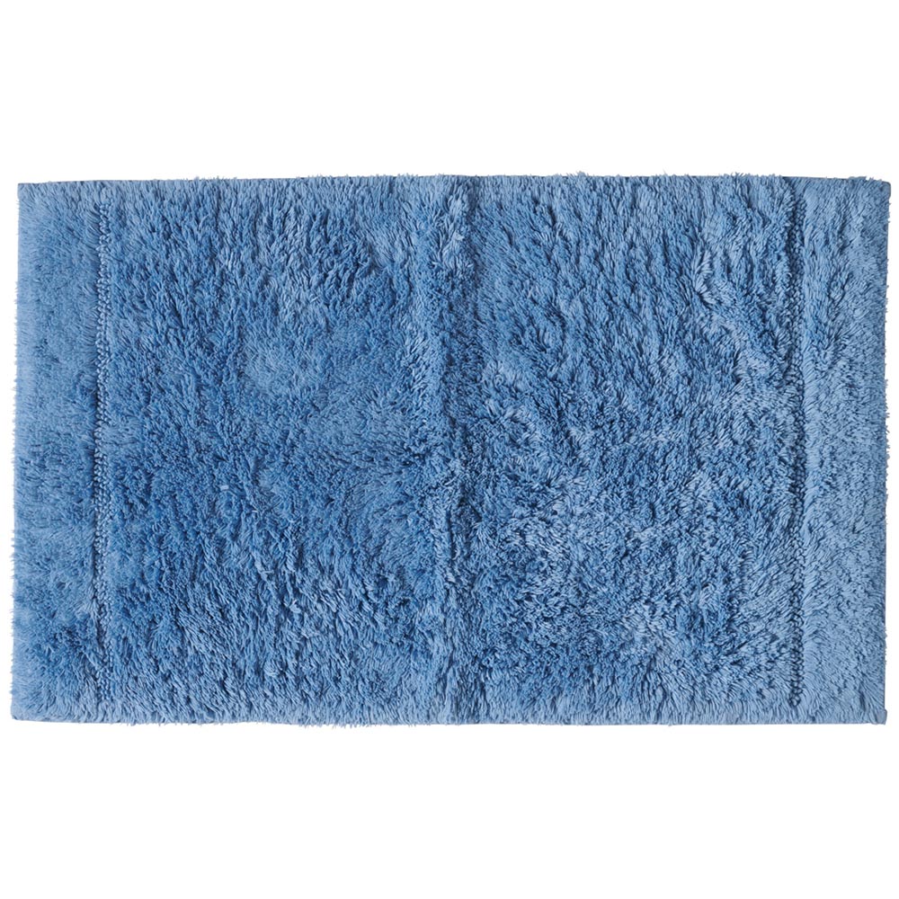 Wilko Allure Blue Cotton Bath Mat 50 x 80cm Wilko